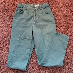 Women's Vintage Green Denim Jeans Size 11
